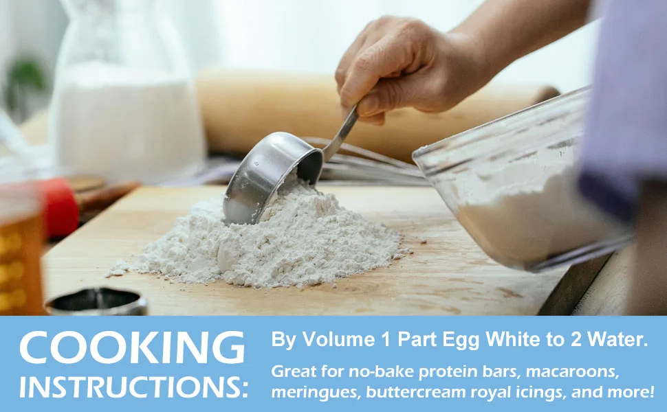 Talcufon Egg White Protein Powder 8Oz Pasteurized No Additives High Protein Gluten-Free Ideal for Baking and Cooking Unflavored 227G - egg white