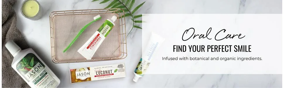 Jason Powersmile Toothpaste with Fluoride 4.2 oz Peppermint 4.2 Ounce (Pack of 1) - Jason Banner - Oral Care