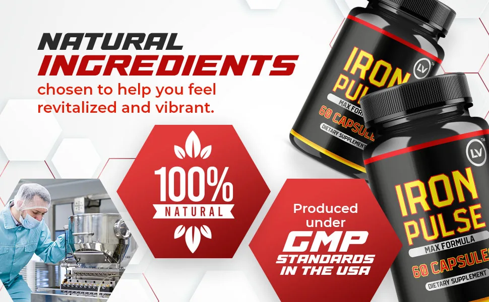 (2 Pack) IronPulse Capsules Iron Pulse Capsules Max Formula IronPulse Max Support Capsules Iron Pulse Pills IronPulse Pills Iron Pulse Support Pills 120 Capsules for 2 Months - iron pulse ironpulse advanced formula capsules pills