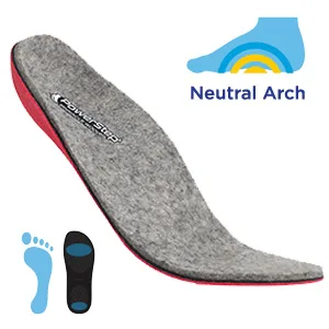Powerstep Pinnacle Wool Insoles  Gray/Red  Men's 11-11.5 Gray/Red Men's 11-11.5 - Pinnacle Wool