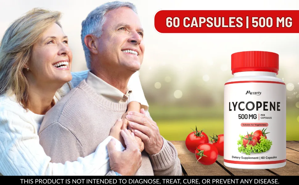 Mysurty Lycopene | Lycopene Supplements for Men | Lycopene 500mg | lycopene Supplement |Capsules for Men & Women - 60 Capsules (Pack 3) - lycopene supplements,lycopene 30mg,lycopene,lycopene 500mg