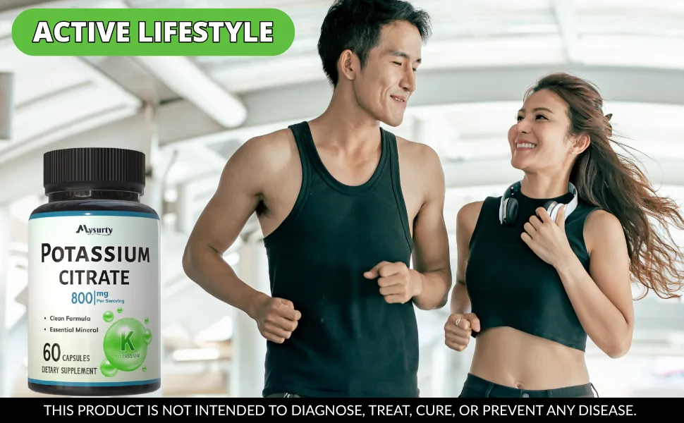 Potassium Citrate Capsules | Citrate Potassium | potassiumm Supplement | Capsules for Men & Women - 60 Capsules (Pack 1) - potassium citrate 1000mg,potassium supplement 1000mg,potassium supplement 99mg