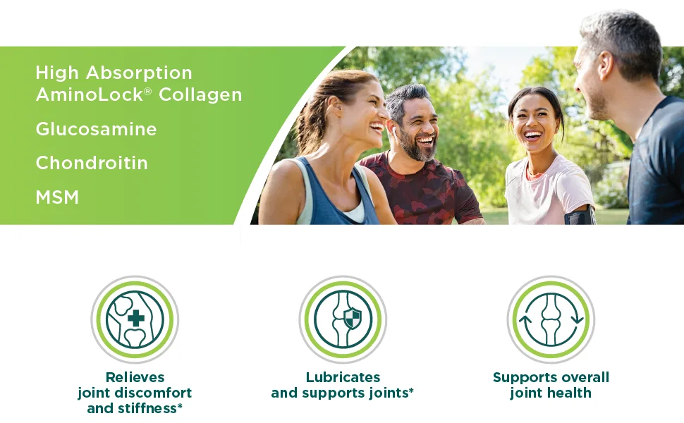 Genacol Optimum Glucosamine Chondroitin MSM & Ultra-Hydrolyzed Collagen Joint Support Tablets 180 Count (60-Day Supply) 180 Count (Pack of 1) - Genacol Optimum: High absorption AminoLock Collagen, Glucosamine, Chondroitin and MSM