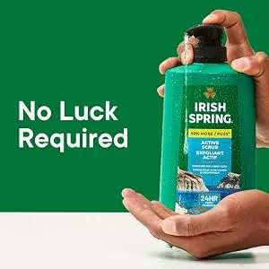 Irish Spring Active Scrub Exfoliating Body Wash for Men 24-Hour Fresh Biodegradable Ingredients Paraben Free Cool Fresh Scent 30 fl oz Pump Bottle (Pack of 2) - image