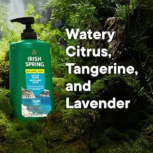 Irish Spring Active Scrub Exfoliating Body Wash for Men 24-Hour Fresh Biodegradable Ingredients Paraben Free Cool Fresh Scent 30 fl oz Pump Bottle (Pack of 2) - image