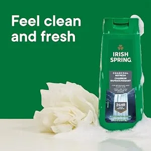 Irish Spring Men's Body Wash Shower Gel Charcoal Refresh 20 Fl Oz (Pack of 4) - image