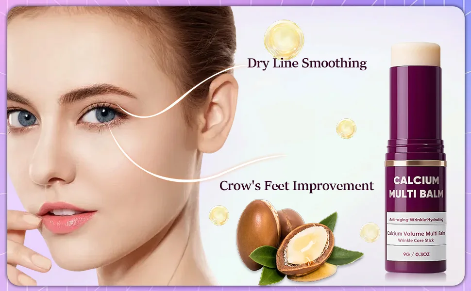 2PCS Calcium Multi Balm Calcium Volume Multi Balm Korean Collagen Moisturing Stick Wrinkle Core Stick Moisturizing Cream Hydrating Firming Skin Suitable for Eyes Neck Face - product information 3