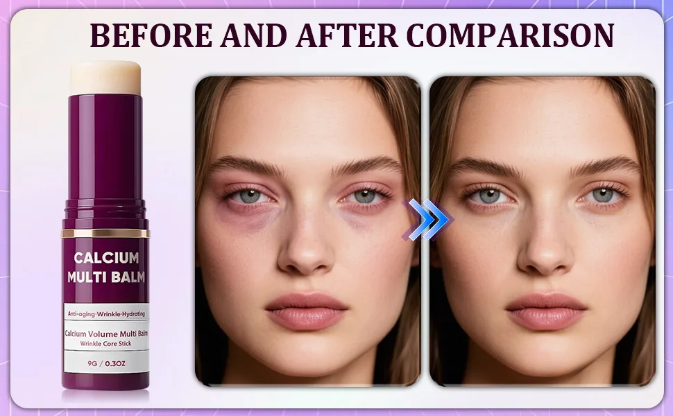 2PCS Calcium Multi Balm Calcium Volume Multi Balm Korean Collagen Moisturing Stick Wrinkle Core Stick Moisturizing Cream Hydrating Firming Skin Suitable for Eyes Neck Face - product information 4