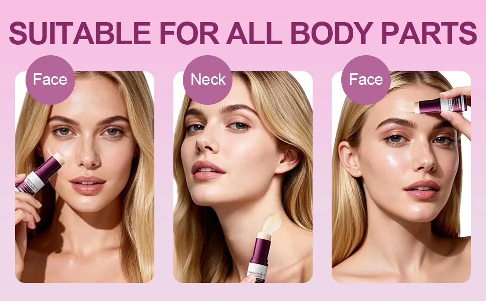 BlueBouff Calcium Multi Balm Calcium Volume Multi Balm Wrinkle Core Stick Anti-aging Hydrating Almond & Vitamin E for Eyes Neck Face for All Skin Types 2PCS - product information 2