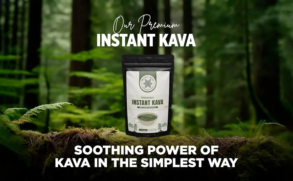 Instant Kava -100% Root Extracted True Kava - Calm Natural Powdered Kava - Easy to Use Instant Kava fully water soluble for Everyone - 6-7 Year Old Roots 1oz Pack - Premium Instant Kava