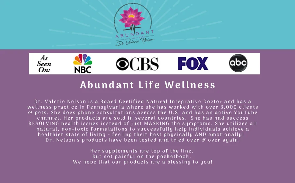 Abundant Life Wellness Candida Support - Aids Digestion Intestinal Issues - 180 Capsules - by Dr. Valerie Nelson - More About Us