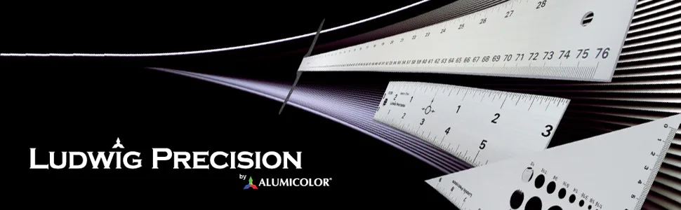 Ludwig Precision 6 Center-Finding Aluminum Straight Edge  81206 6-INCH - hero