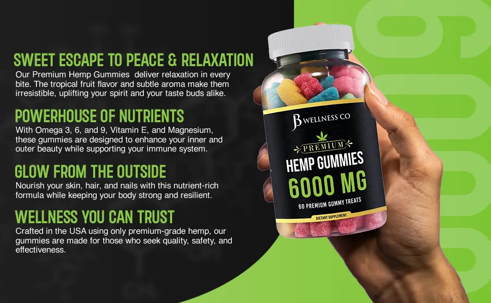 Hemp Gummies - Advanced Gummies - Relaxing Gummy with Hemp Oil 2-Pack  - product information 3