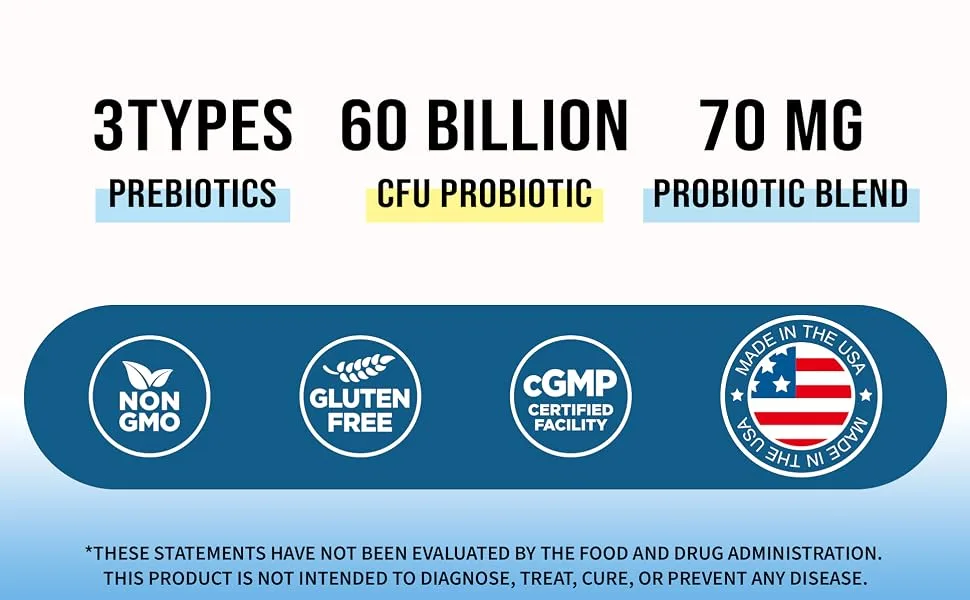 MyoActivo 60 Billion CFU Probiotic - Unique Tri-Blend w/ 8 Probiotic Strains Prebiotics & Postbiotics - for Digestive & Immune Support - Delayed Release - Shelf Stable - Non-GMO Gluten Free - 30 Ct - probiotic