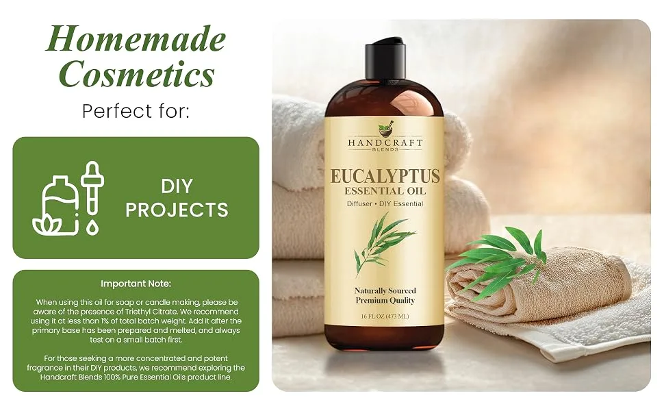 Handcraft Blends Eucalyptus Essential Oil - Huge 16 Fl Oz - for Candle Making Soap Making Diffusers and Aromatherapy Eucalyptus 16 Fl Oz (Pack of 1) - product information 4