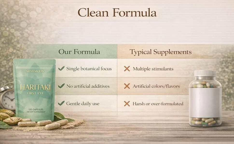 SILVEMOON Haritaki Capsules Organic Terminalia Chebula Fruit Extract Digestive Wellness Support Gentle Cleansing 120 Veggie Capsules - product information 4