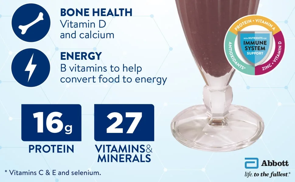 Ensure Plus Dark Chocolate and Ensure Original Milk Chocolate Nutrition Shakes Meal Replacement Protein Vitamins 24 Count - product information 2