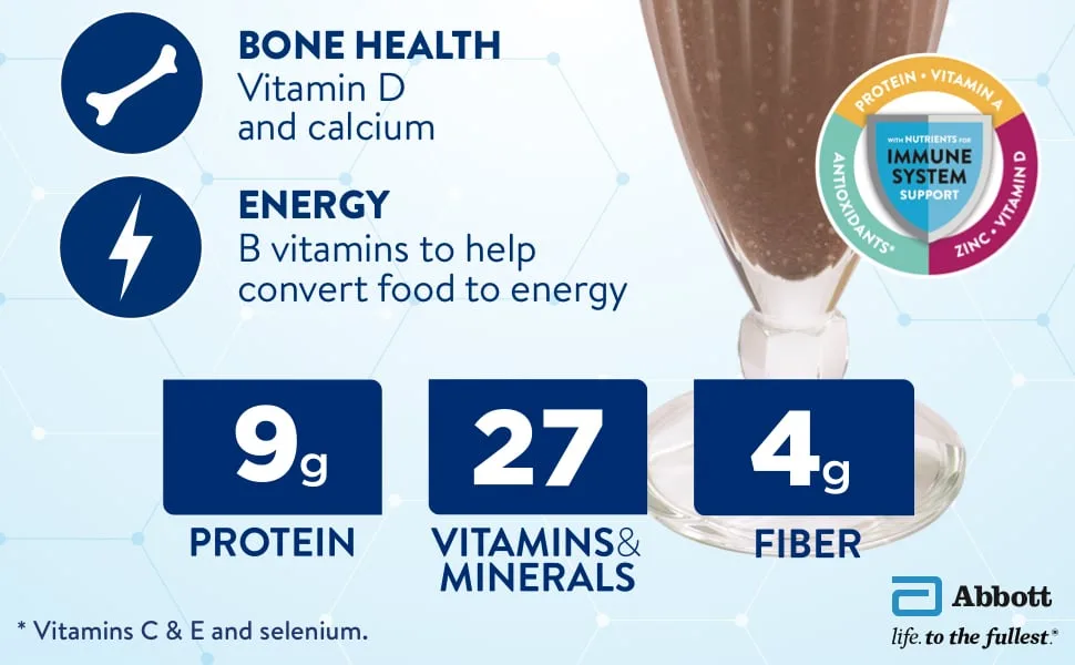 Ensure Plus Dark Chocolate and Ensure Original Milk Chocolate Nutrition Shakes Meal Replacement Protein Vitamins 24 Count - product information 5