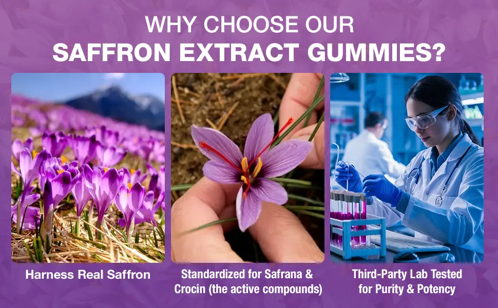 DIAOLAI Max Strength Saffron Gummies 88.5mg with Magnesium St. John's Wort & Rhodiola for Mood Support Focus - Sugar-Free 60 Count - Saffron Gummies