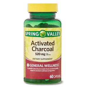 4 TOP CARE Activated Charcoal Dietary Supplement 520 mg 60 Count - product information 2