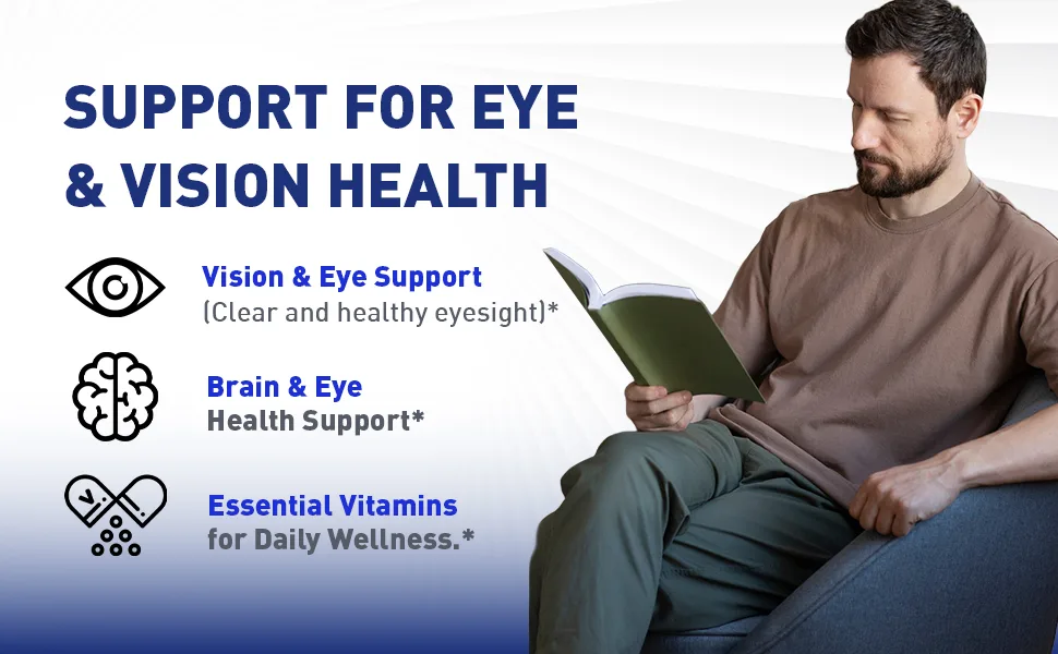 LIVORKA Sight Clear 20/20 Vision Support Supplement for Eyes - 5 Month Supply - Pack of 5 60 Count (Pack of 5) - sight clear capsules 20/20 vision vitamins sightclear eye pills supplement support healthy reviews