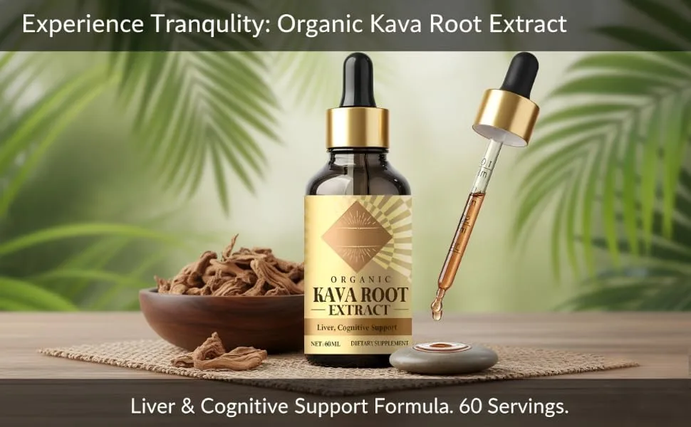 Kava Kava Drops High Concentration Kava Root Extract for Relaxation and Immune Support Vegan & Non-GMO 2 Fl Oz (Pack of 1) - Kava Kava