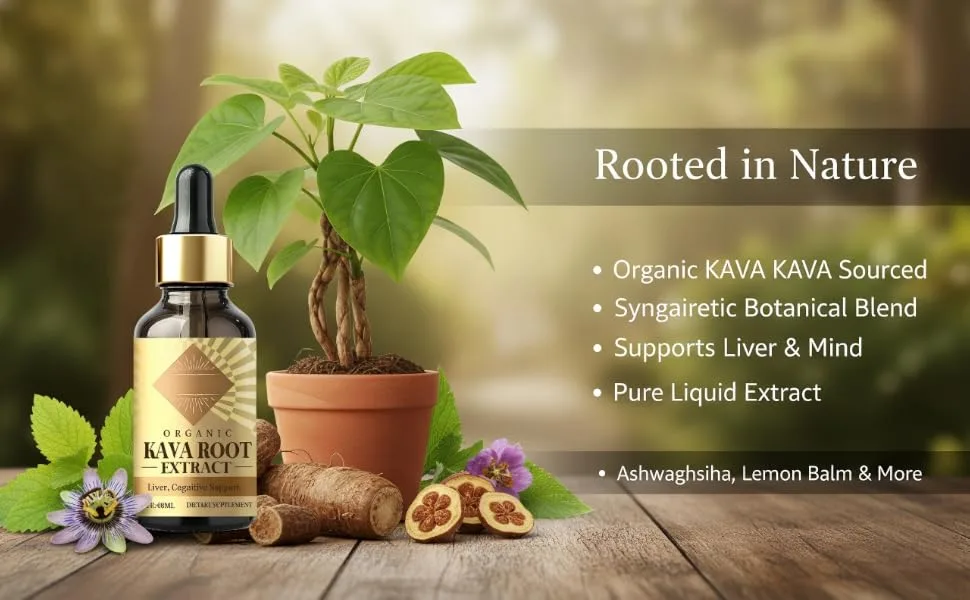 Kava Kava Drops High Concentration Kava Root Extract for Relaxation and Immune Support Vegan & Non-GMO 2 Fl Oz (Pack of 1) - Kava Kava