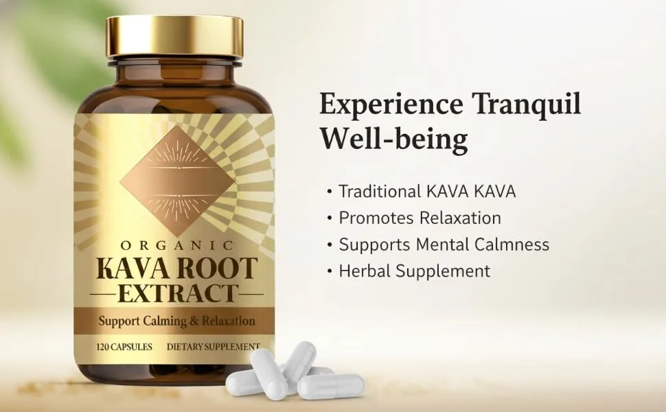 FlexBloom Kava Kava Capsules High Concentration Kava Root Extract Supplement for Relaxation and Immune Support Vegan & Non-GMO 120 Capsules - kava kava