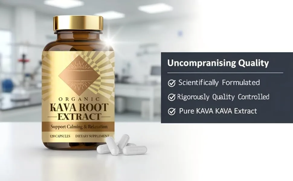 FlexBloom Kava Kava Capsules High Concentration Kava Root Extract Supplement for Relaxation and Immune Support Vegan & Non-GMO 120 Capsules - kava kava