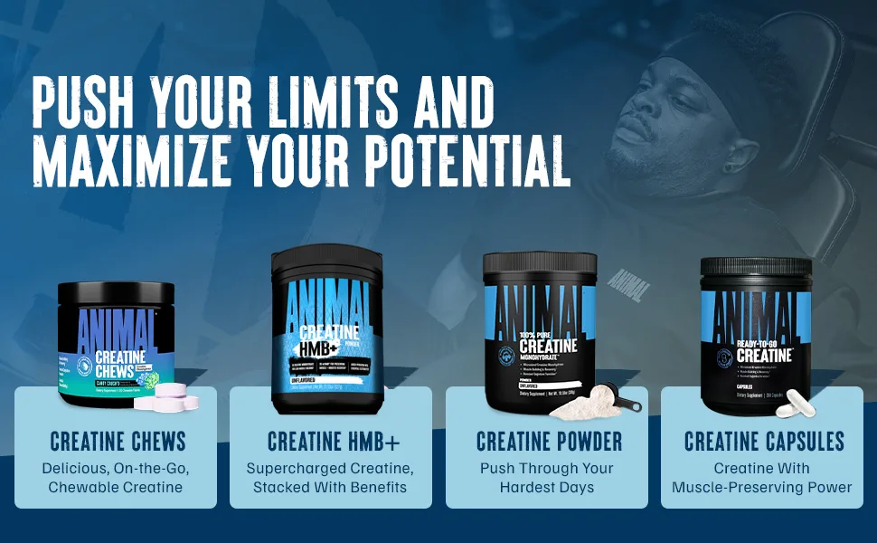 Animal Creatine HMB Powder 3g myHMB + 5g Creatine with Electrolytes for Recovery & Daily Energy Unflavored 30 Servings - potential