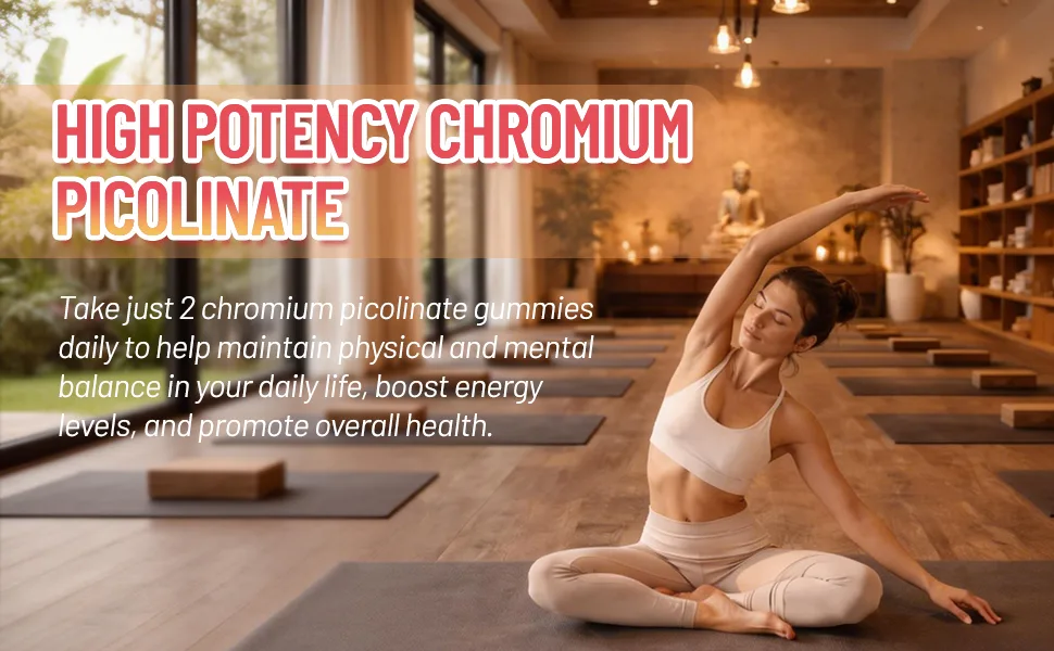 Chromium Picolinate Gummies 1000 mcg Vegan Gluten-Free Peach Flavor 60 Vegan Gummies - chromium gummies