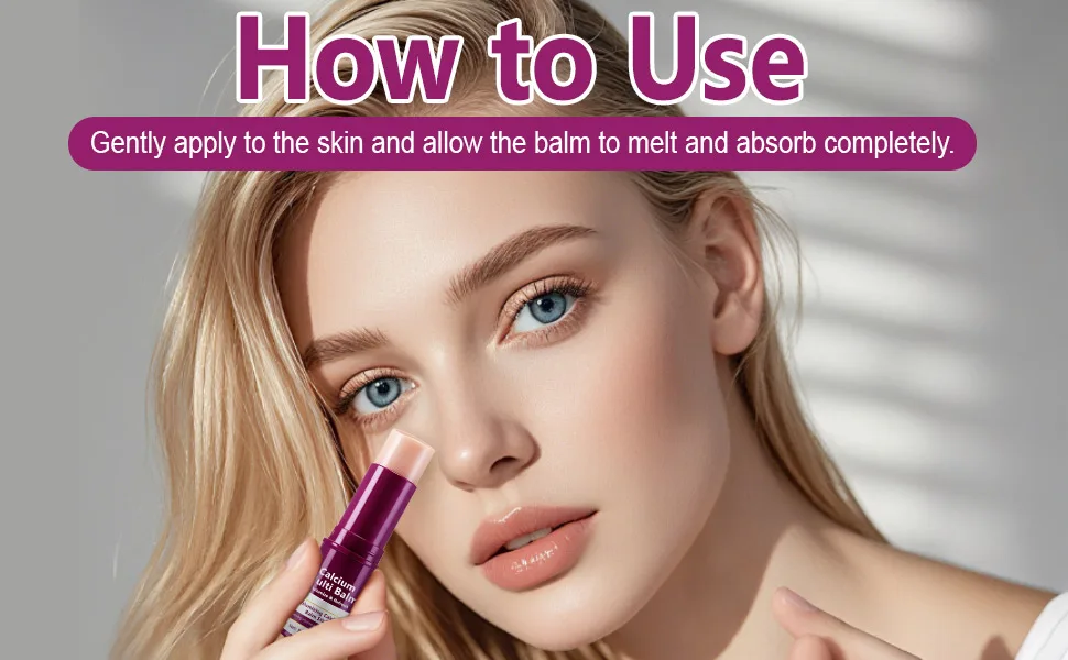 Calcium Multi Balm Stick Plant-Based Collagen & Peptide Complex Stick All-in-One Moisturizing Balm for Face Eyes Neck Visibly Reduces Wrinkles Boosts Hydration 0.3 Oz 0.3 Fl Oz (Pack of 1) - Calcium Multi Balm Stick