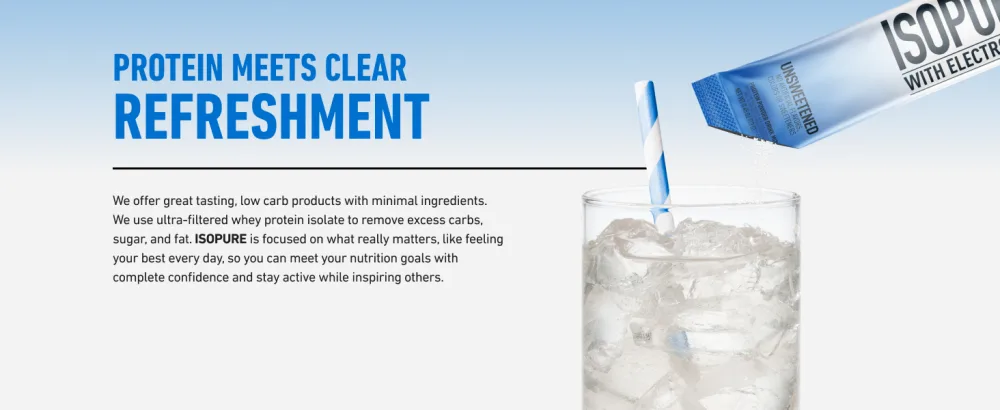 Isopure Clear Protein Stick Pack Unflavored 20 Count (Pack of 1) - product information 3