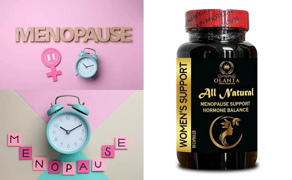 OLANTA TRADE SOLUTION Menopause Support Supplement - Hot Flash Support Menopause Support Menopause Relief & Night Sweats Support Help Alleviate Hot Flashes Immune Support - 1 Bottle 60 Capsules - Menopause Supplement