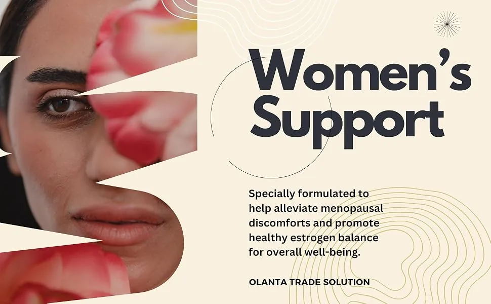 OLANTA TRADE SOLUTION Menopause Support Supplement - Herbal Complex with Black Cohosh Blessed Thistle Powder Trans-resveratrol Capsules Menopause Supplements Dong quai - 1 Bottle 60 Capsules - Womens Support