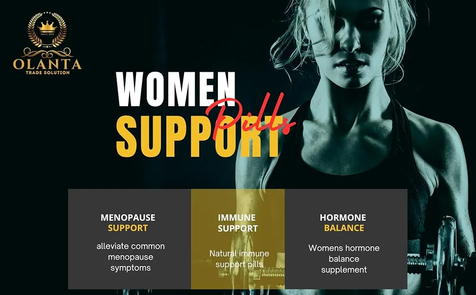 OLANTA TRADE SOLUTION Women's Support - Dong quai Supplement | Supplement for Women to Support | Helps Support Hot Flashes | Menopause Complex with Black Cohosh - 1 Bottle 60 Capsules - Women Support Pills