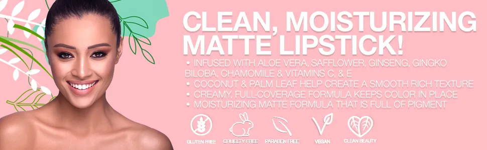 Palladio Herbal Matte Lipstick  Creamy and Full Coverage Long Lasting Matte Lipstick  Regal Caf  Regal Cafe - palladio lipstick moisturizing matte creamy smooth rich texture color high pigment cruelty free