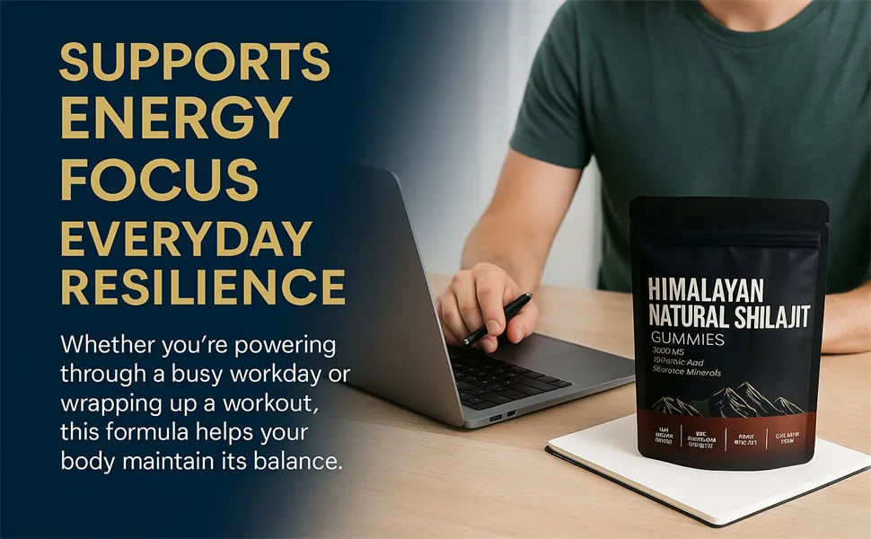 Himalayan Shilajit Gummies Natural Energy and Focus Non-GMO 60 Gummies (1) - Himalayan Shilajit Gummies