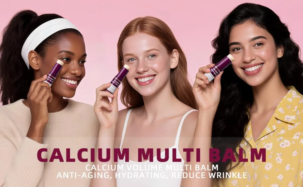 Awjsde Calcium Multi Balm Calcium Volume Multi Balm Wrinkle Core Stick Korean Collagen Moisturing Stick Anti-aging Hydrating Reduce fine lines Suitable for Eyes Neck Face - Cemenrete Calcium Multi Balm