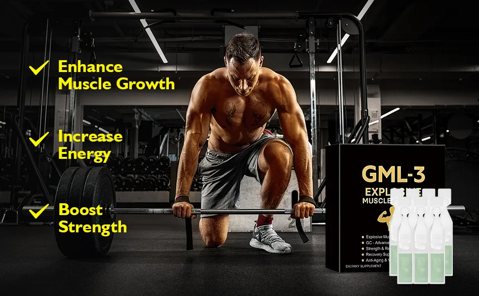 HENGRUNXIN GML-3 Six-in-One Muscle Growth Oral Solution gml 3 Oral Solution Support Exercise Performance Workout Recovery & Strength - Suitable for All Men and Women - Muscle Growth Oral Solution