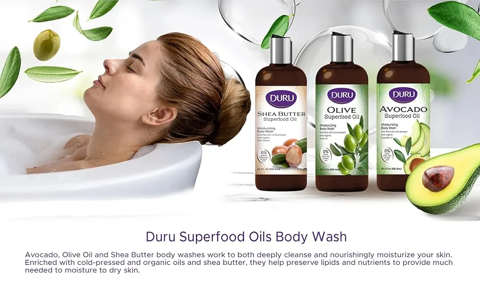 Duru Coconut Moisturizing Spray Lotion - Spray Moisturizer Coconut Oil Lotion 48 Hour Moisture Body Lotion - Superfood oils body wash