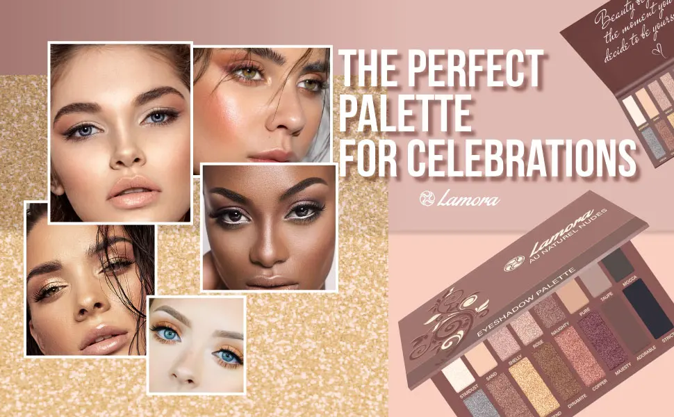 Best Pro Eyeshadow Palette Makeup - Matte Shimmer 16 Colors - Highly Pigmented - Professional Nudes Warm Natural Bronze Neutral Smoky Cosmetic Eye Shadows AU Naturel - eyeshadow palette naked