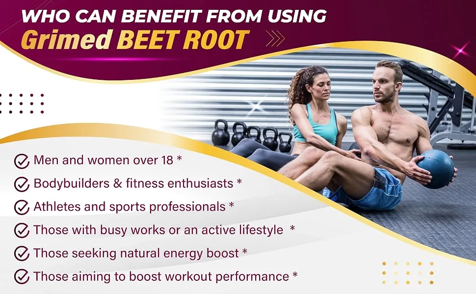 GriMed Beet Root with Grape Seed Extract Maca Root Red Spinach & Ashwagandha 180 Vegetable Capsules - Grimed Beet root supplement