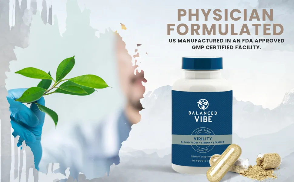 Virility Support | Plant-Based Support for Vigor and Vitality | 45-Day Supply | 90 Capsules - Virility Certific