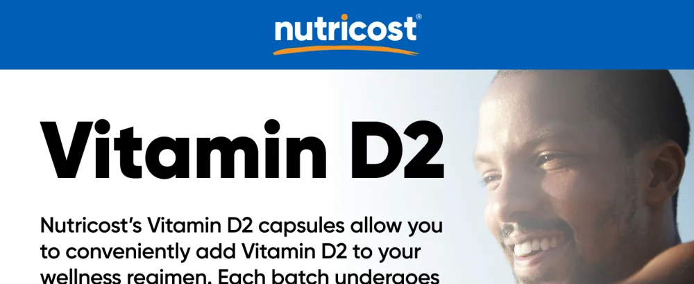 Nutricost Vitamin D2 Supplement (2000 IU) 240 Capsules - Vegan Non-GMO Gluten-Free Third-Party Tested - Vitamin D2