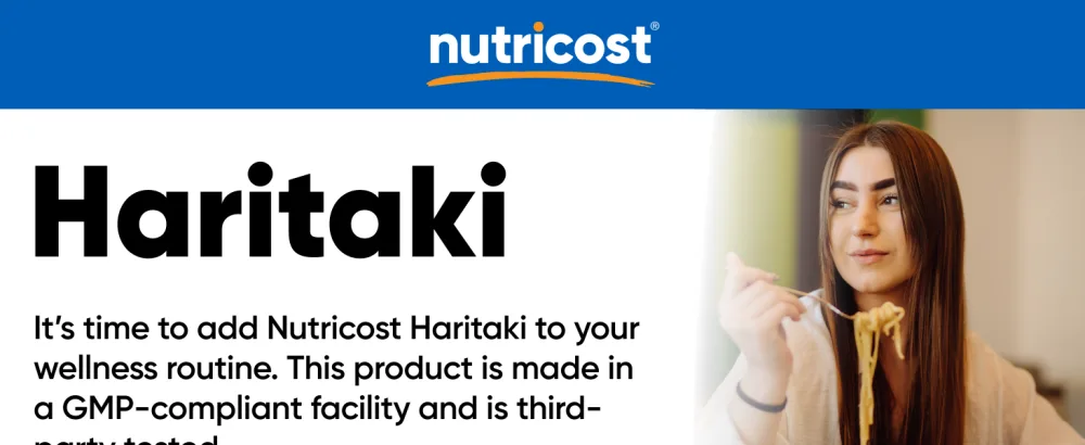Nutricost Haritaki (2250mg) 90 Vegan Capsules - GMO-Free Gluten-Free 30 Servings - Haritaki