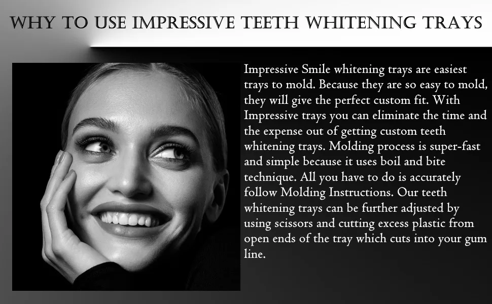 10/Pack Thermo-Molding Boil and Bite Teeth Whitening Mouth Trays by Impressive Smile - WHY TO USE IMPRESSIVE TEETH WHITENING TRAYS