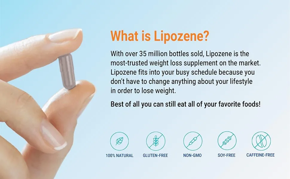 Lipozene Weight Loss Supplement Clinically Proven Konjac Root Fiber Blend - Lipozene