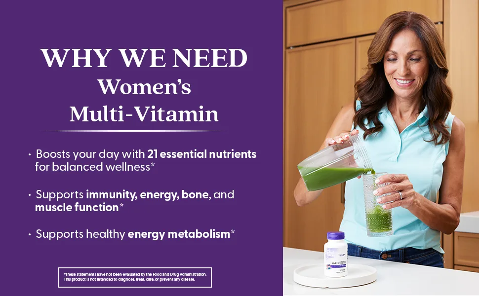 Doctor's Best Women's Multi-Vitamin Everyday Wellness Supports Immunity Non-GMO Gluten Free 120 Tablets - Womens Multi-Vitamin