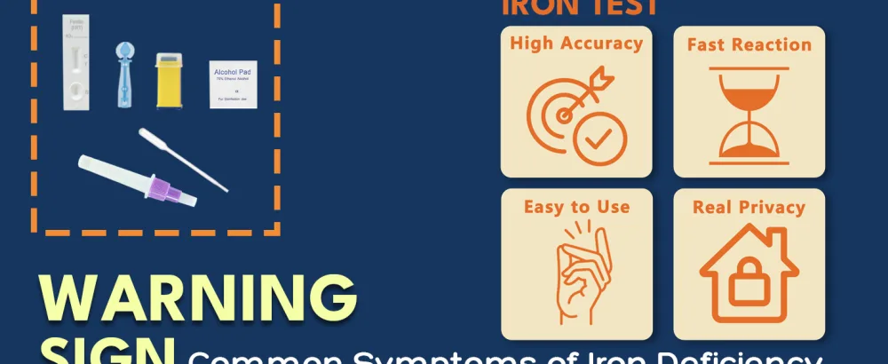 Iron Deficiency Test Kit Iron Deficiency Test Home kit-Quick Response and Accurate Results-Easy to Read and use 1 Test 1 Count (Pack of 1) - aplus content image